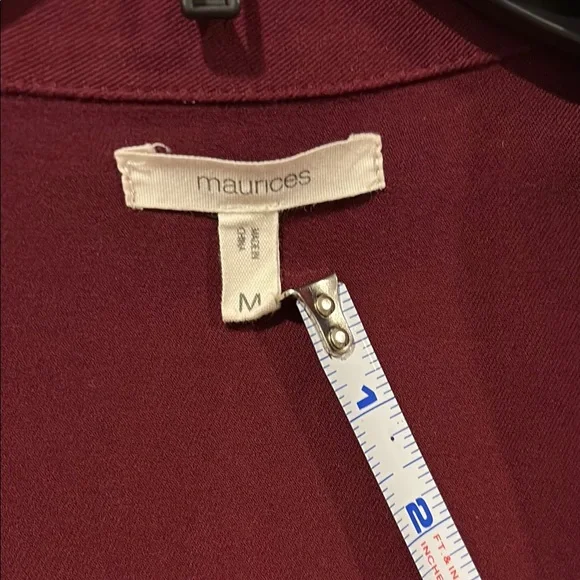 Maurices Burgundy Utility Vest - Picture 2 of 8